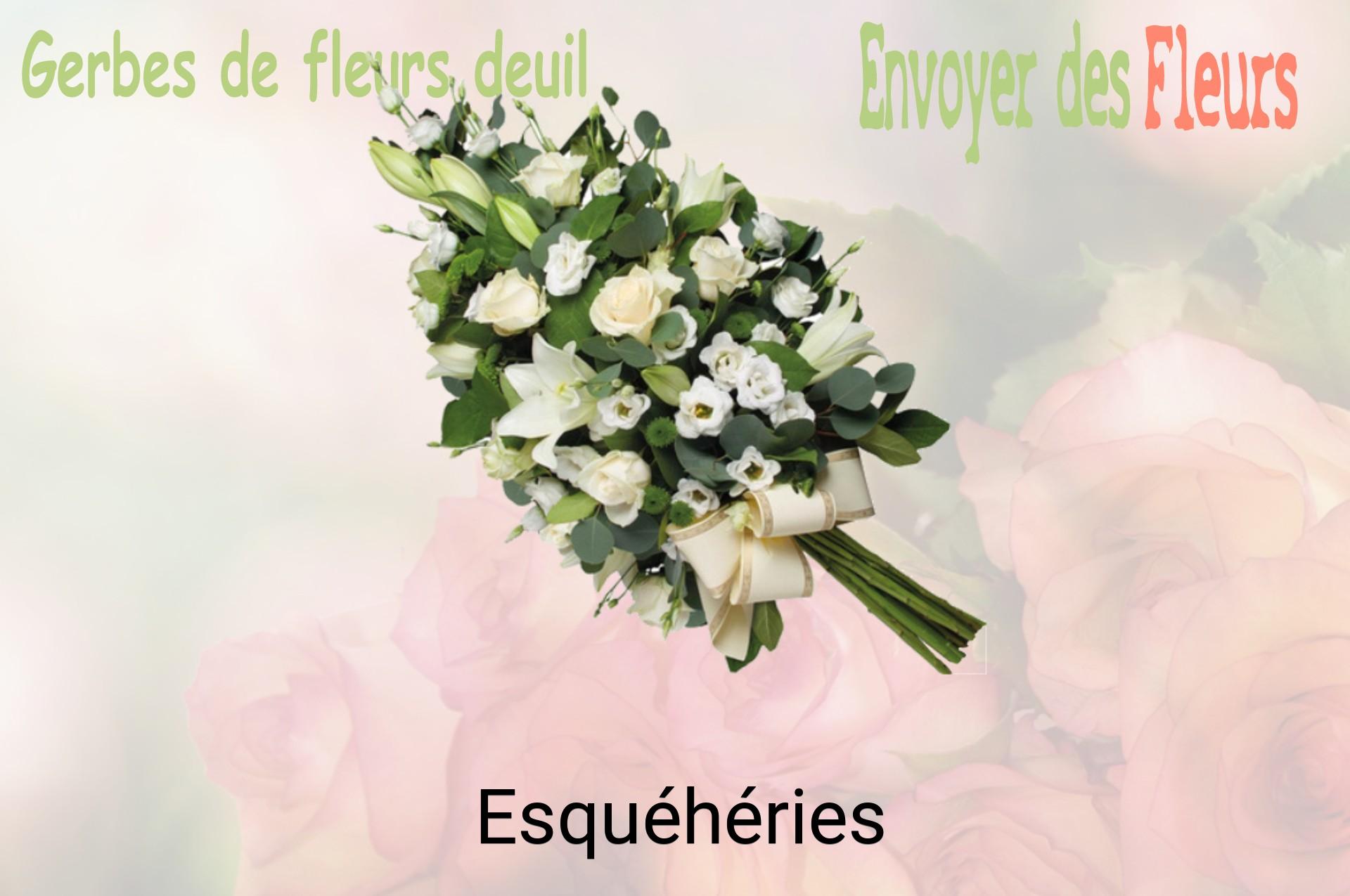 Gerbe de fleurs de deuil livrée à Esquéhéries